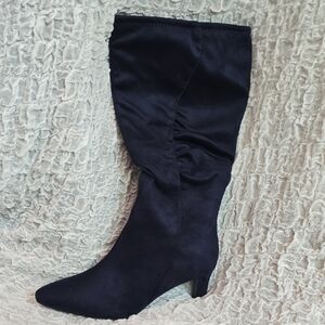 Midnight Blue Women's Wide Calf Boots